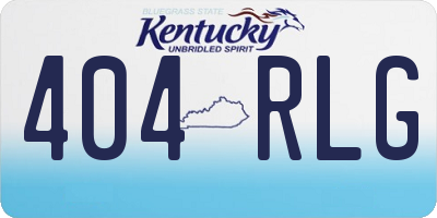 KY license plate 404RLG