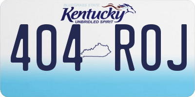 KY license plate 404ROJ