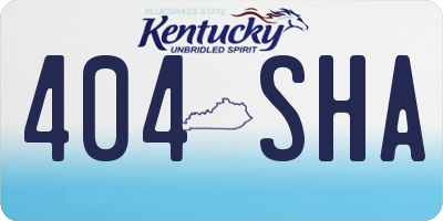 KY license plate 404SHA