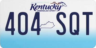 KY license plate 404SQT