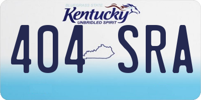 KY license plate 404SRA