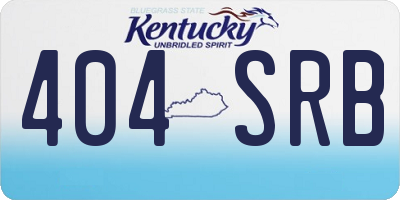 KY license plate 404SRB