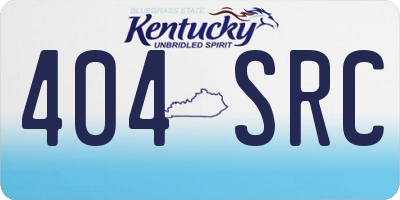 KY license plate 404SRC