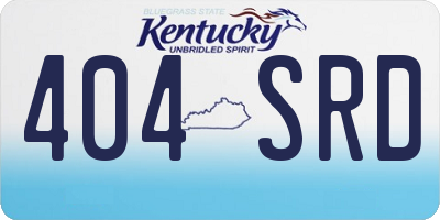 KY license plate 404SRD