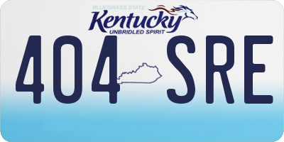 KY license plate 404SRE