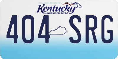 KY license plate 404SRG