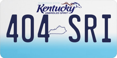 KY license plate 404SRI