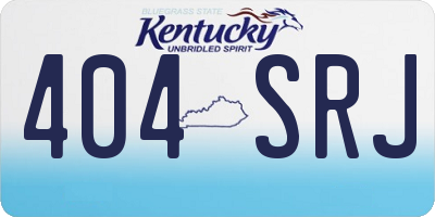 KY license plate 404SRJ