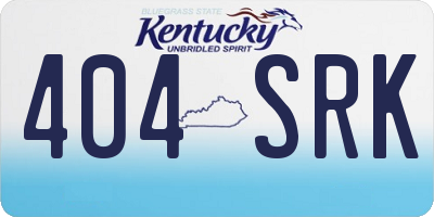 KY license plate 404SRK