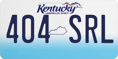 KY license plate 404SRL