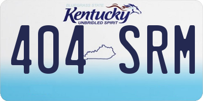 KY license plate 404SRM