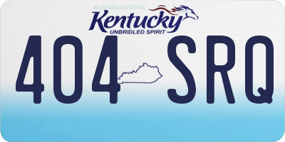 KY license plate 404SRQ