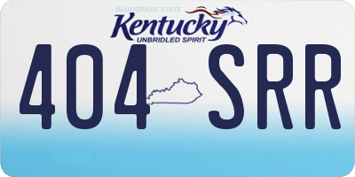 KY license plate 404SRR