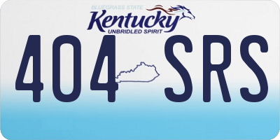 KY license plate 404SRS