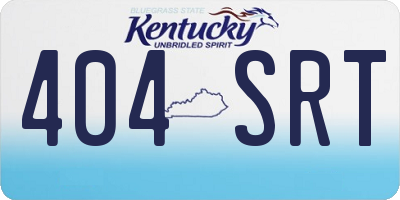 KY license plate 404SRT