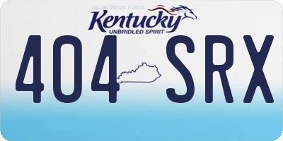 KY license plate 404SRX