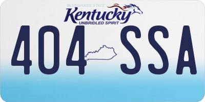 KY license plate 404SSA