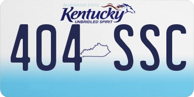 KY license plate 404SSC