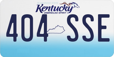 KY license plate 404SSE