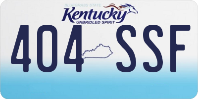 KY license plate 404SSF