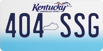 KY license plate 404SSG