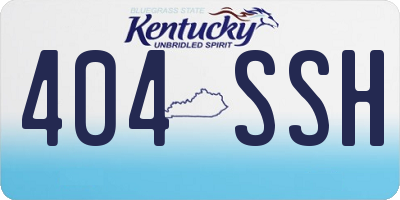 KY license plate 404SSH