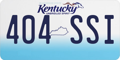 KY license plate 404SSI