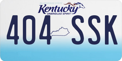 KY license plate 404SSK