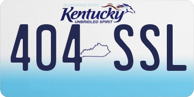 KY license plate 404SSL