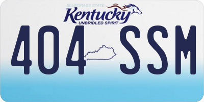 KY license plate 404SSM