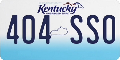 KY license plate 404SSO
