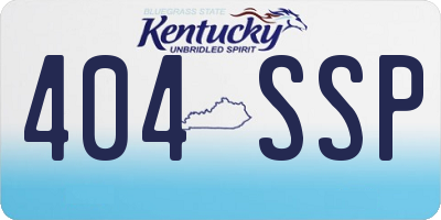 KY license plate 404SSP