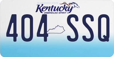 KY license plate 404SSQ