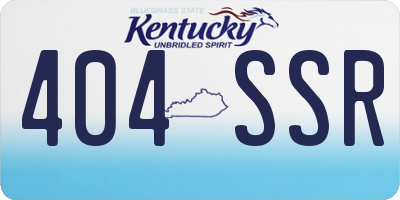 KY license plate 404SSR
