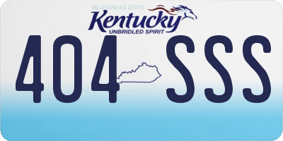 KY license plate 404SSS
