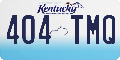 KY license plate 404TMQ