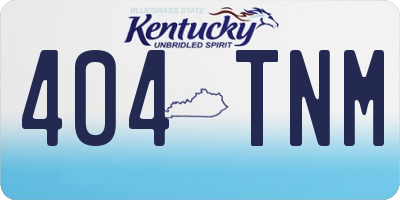 KY license plate 404TNM