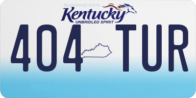 KY license plate 404TUR