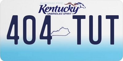 KY license plate 404TUT