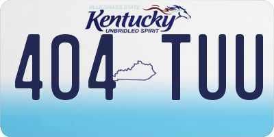KY license plate 404TUU