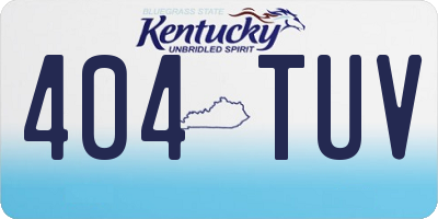 KY license plate 404TUV