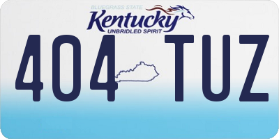 KY license plate 404TUZ