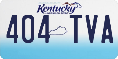 KY license plate 404TVA
