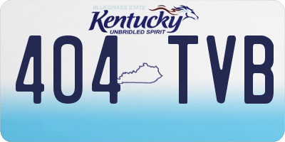 KY license plate 404TVB