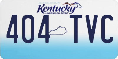 KY license plate 404TVC