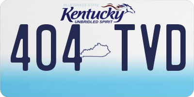 KY license plate 404TVD