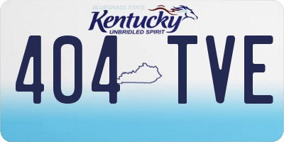 KY license plate 404TVE