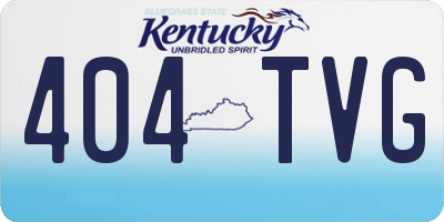 KY license plate 404TVG