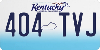 KY license plate 404TVJ
