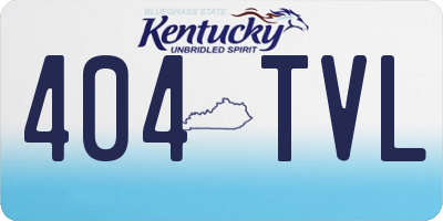KY license plate 404TVL